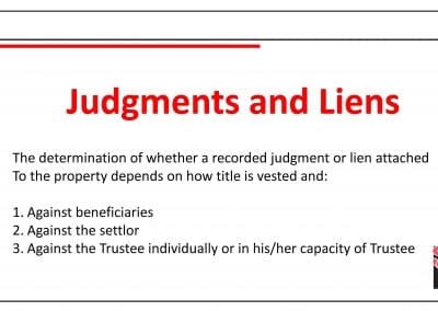 Judgments and Liens